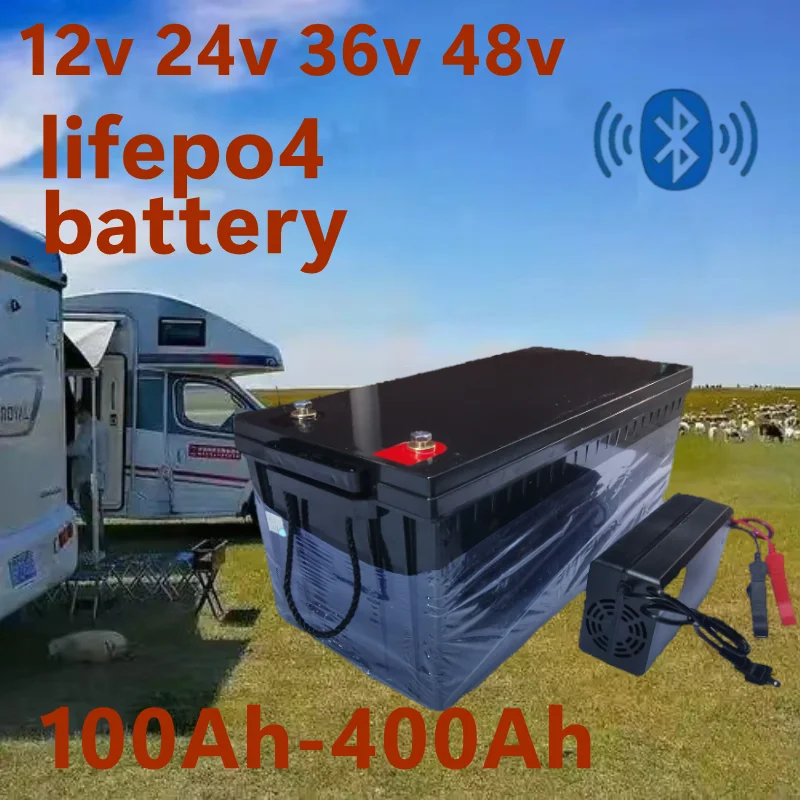 Lifepo4 12V 100Ah Bms Bluetooth - Su geçirmez 12V 200AH 150Ah 100AH