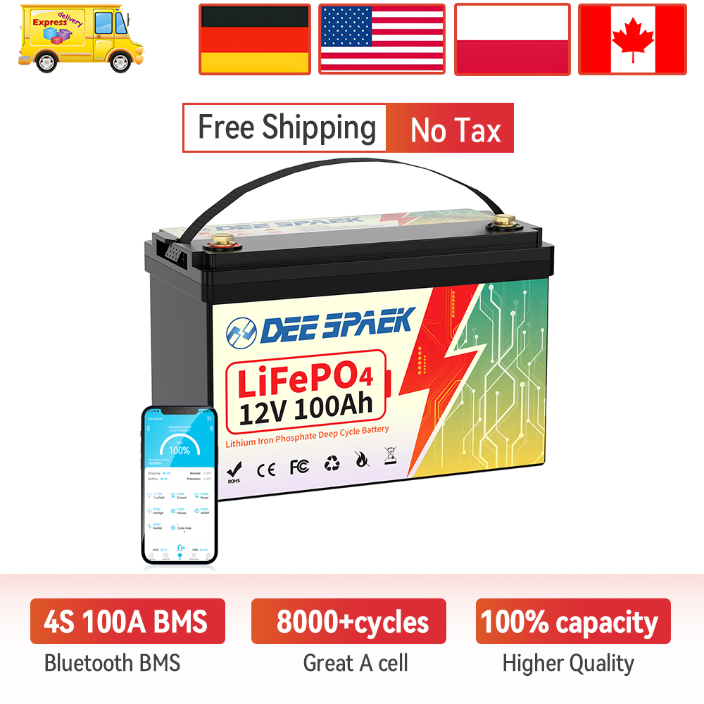 Lifepo4 12V 100Ah Bms Bluetooth - DEEPSPAEK 12V 100Ah Lifepo4 Pil Bluetooth